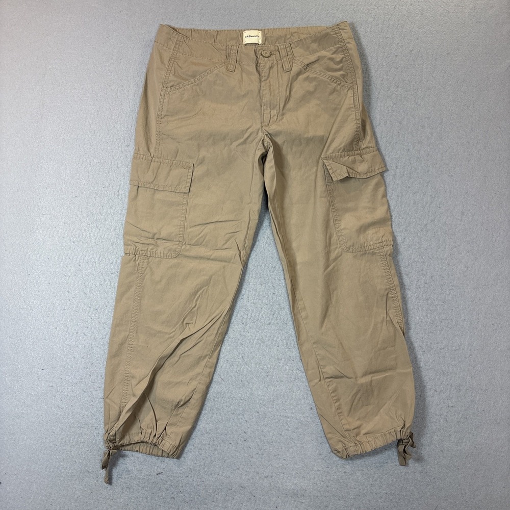 G.H. Bass Co. Khaki Cargo Capri Pants Women's Size 2 Cotton Casual Outdoor